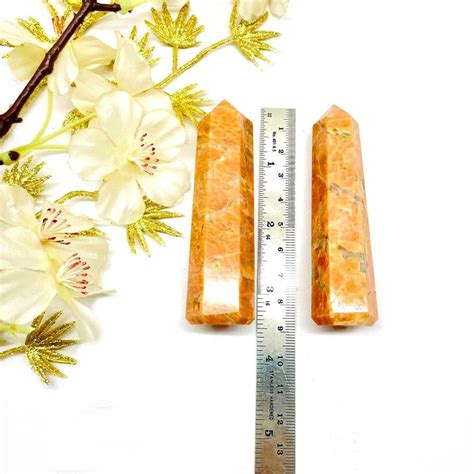 Shop Genuine Peach Moonstone Tower Online - Talk To Crystals