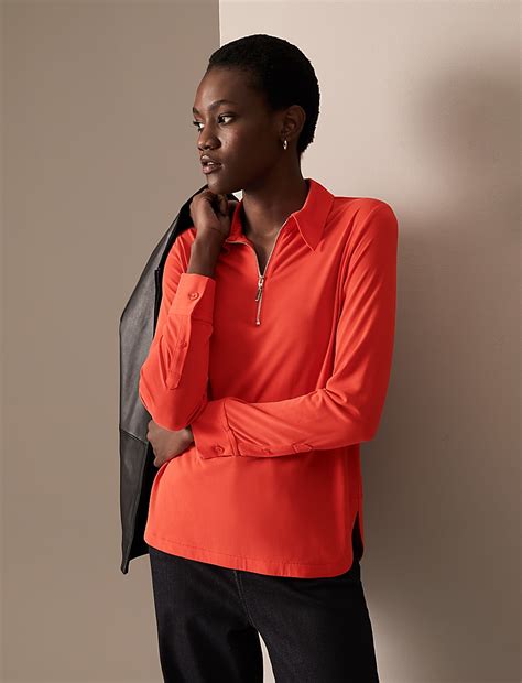 Buy Modal Rich Zip Up Top at Marks & Spencer
