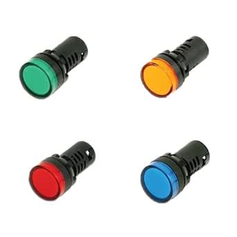 TNI CONTROLS LED Panel Indicator 230V 22MM Plastic (Set of Red, Green ...