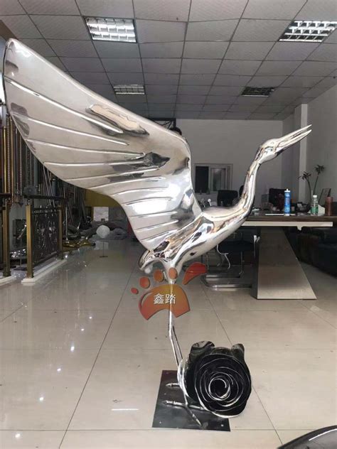 仿真玻璃钢仙鹤雕塑 户外园林水景装饰动物造型摆件-阿里巴巴