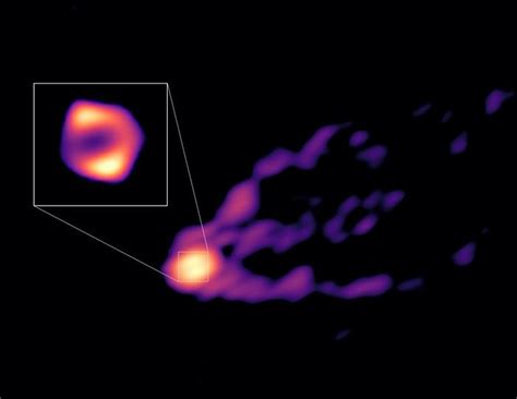 Astronomers detect first direct image of black hole expelling a ...