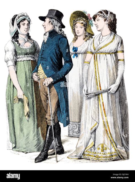 Late 18th century XVIII 1790s German Costumes Stock Photo: 62980040 - Alamy
