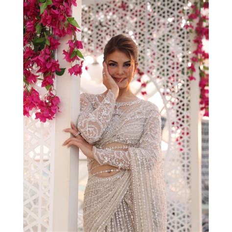 White Fancy Thread Work Designer Saree – Walusha