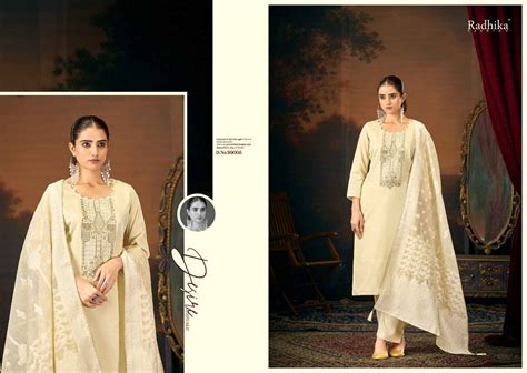 Radhika Azara Cycle Vol 5 Jam Cotton Embroidery Dress Material ...