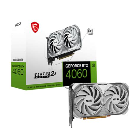 MSI GeForce RTX 4060 Ventus 2X OC White 8GB Nvidia Graphic Card ...