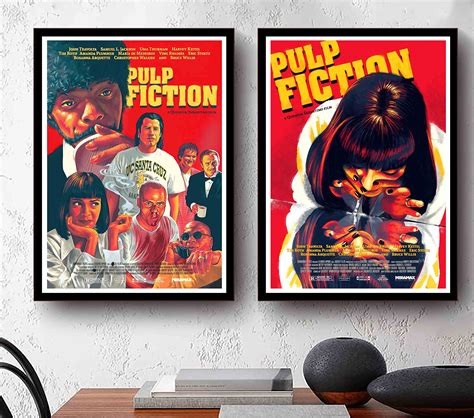 Pulp Fictie Schilderij PULP FICTION Wall Art, Cool Art, Print On