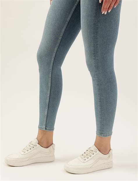 Buy Solid Skinny Fit Jeans at Marks & Spencer