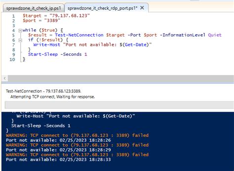 PowerShell Packet Test 的图像结果