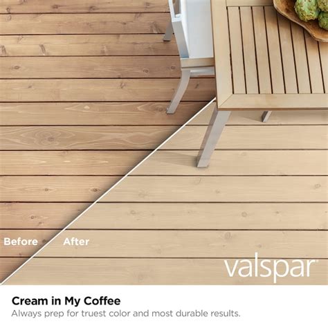 Valspar Cream In My Coffee Semi-transparent Exterior Wood Stain and ...