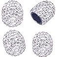 DBlosp Valve Stem Caps, 4 Pack Handmade Crystal Rhinestone Universal ...