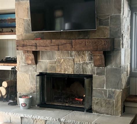 Rustic Reclaimed Fireplace Mantel Century-old Wood Beam - Etsy