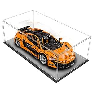 WANLIAN Clear Acrylic Display Case with Black Acrylic Base for 1:18 ...