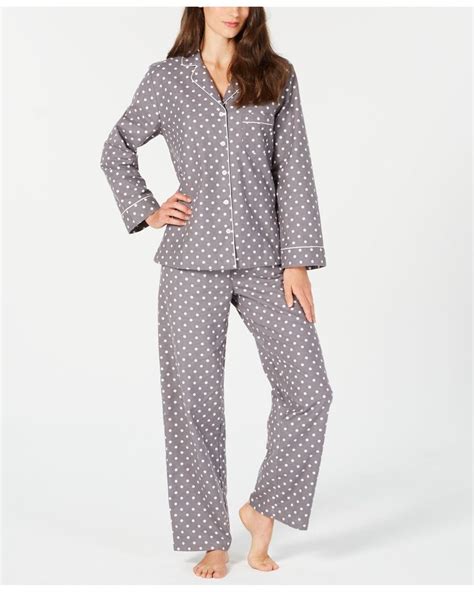 Charter Club Petite Cotton Flannel Pajama Set, Created For Macy's in ...