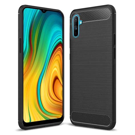 Bracevor Back Cover for Realme C3 (Black) | Brushed Texture | Rugged A