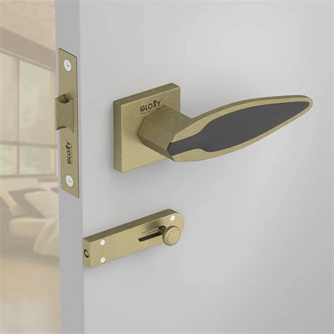 Gloxy Brass Door Lock for Bathroom, Balcony, Home – Keyless Mortise ...