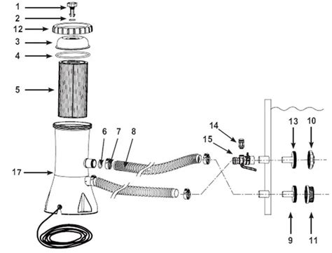 Image result for Intex Pool Filter Setup Diagram