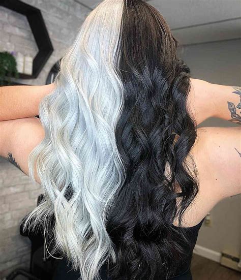 Half Black And Half Brown Hair Color Ideas