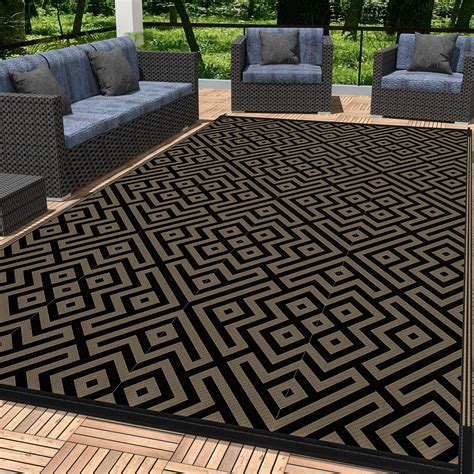 Amazon.com: COZYLOOM Outdoor Rug 5x8 ft Waterproof Reversible Mat for ...