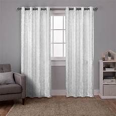 White Curtains by Watford Winter White Silver Distressed Metallic Print White Curtains