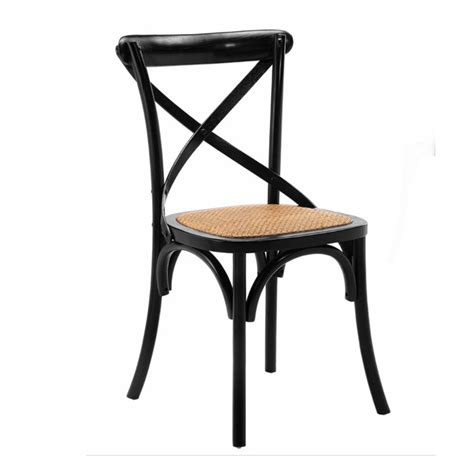 Cross Metal Back Dining Chairs - Oak - Julie Arnez Furniture