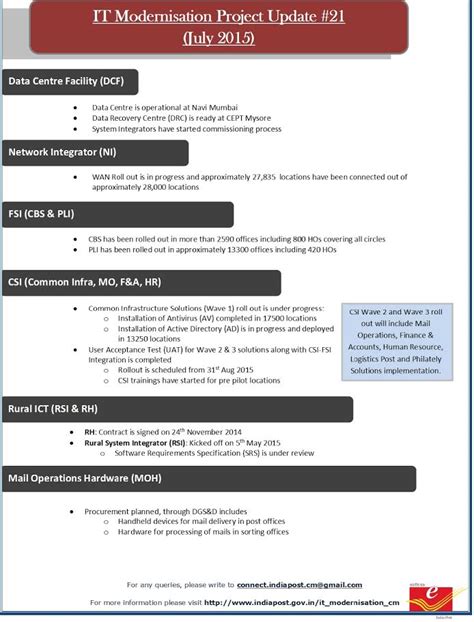 IT Modernization Project Update - July 2015