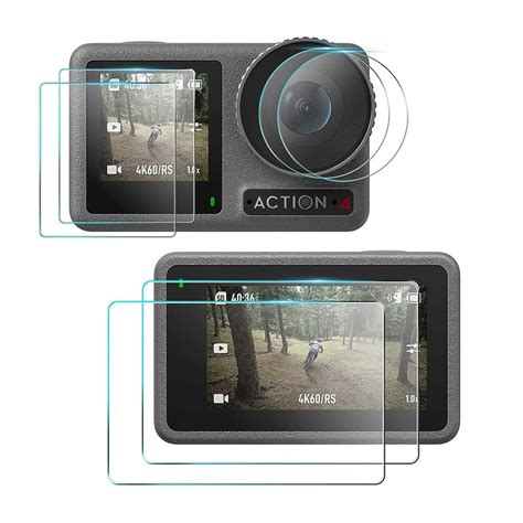 Screen Protector for DJI Osmo Action 4, Set of 6pcs Screen Protector HD ...
