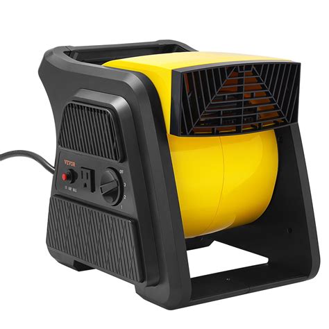 VEVOR 600 CFM 3-Speed Floor Blower Fan, Pivoting Utility Fan, Portable ...