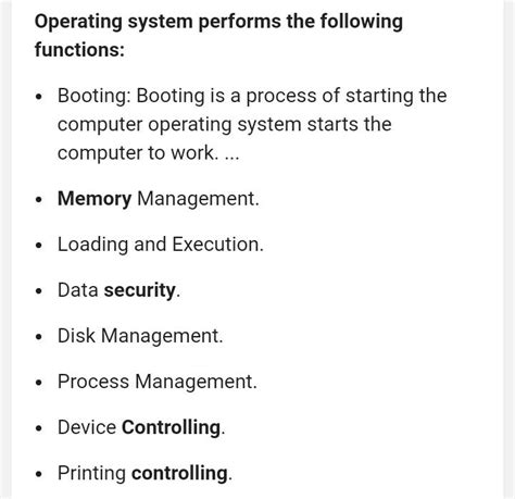 List the various functions of operating system? - Brainly.in