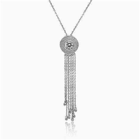 Silver Euphoric Solitaire Chimes Necklace