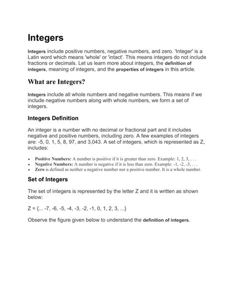 Integers Explained in Math 的图像结果
