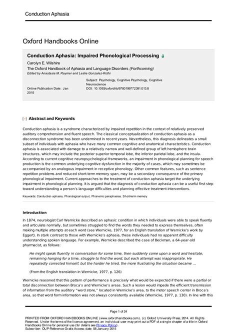 Image result for Conduction Aphasia