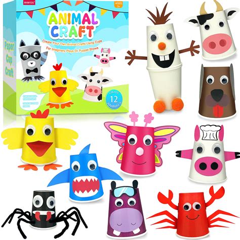 Buy MHMYDIS Create Your Own Animal Crafts Cup - Arts and Crafts for ...
