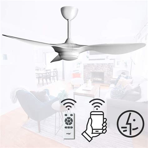 Buy reiga 52" WIFI Smart Ceiling Fan with LED Light Kit, Work with ...