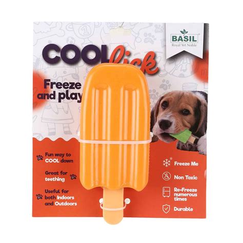 BASIL Cool Lick Silicon Ice-Cream Pet Toy, Freeze and Play (Orange ...