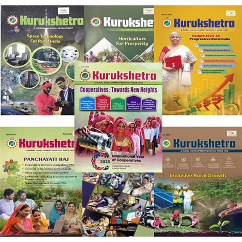 Kurukshetra January 2025 to July 2025 Combo Set of 7 Monthly Magazine ...