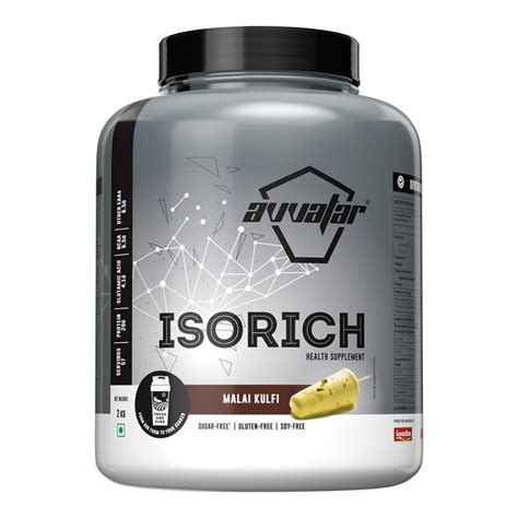 avvatar ISORICH WHEY PROTEIN | 2Kg | Malai Kulfi Flavour | 29g Protein ...