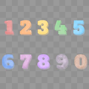 Image result for Colorful Numbers 0-9