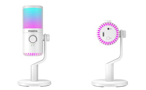 MAONO DM30 White Gaming USB Microphone, Programmable PC Computer ...