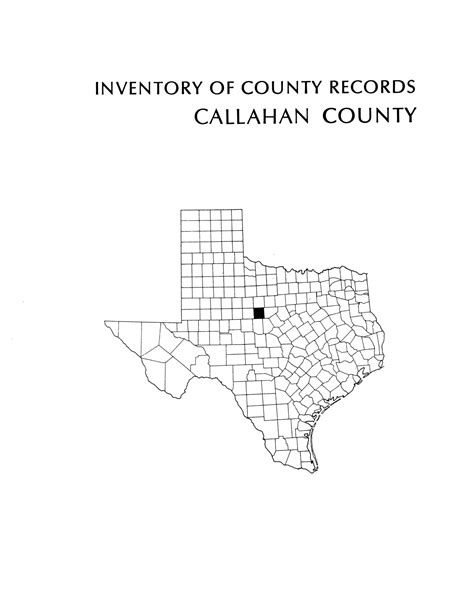 Inventory of county records, Callahan County courthouse, Baird, Texas ...