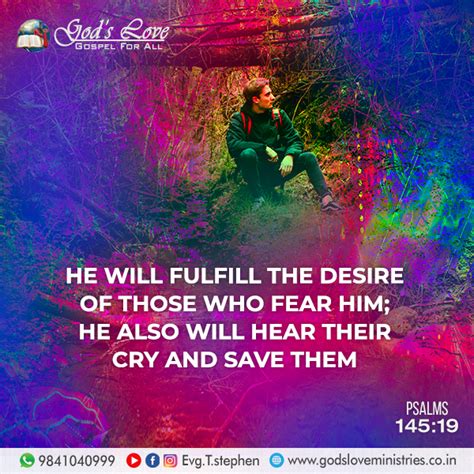 Psalm 145:19 :: God's Love Ministries - Today's Promise
