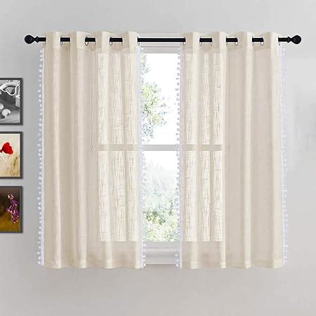 Buy HOMEMONDE Plain Window Curtain 5 Feet - Solid Sheer Cotton Curtains ...