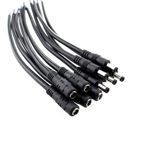 SIM&NAT18 AWG DC Power Pigtail Cable, 2.1mm x 5.5mm Barrel Plug Wire ...