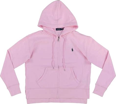 Buy Polo Ralph Lauren Womens Full Zip Hoodie (Large, Pink) at Amazon.in