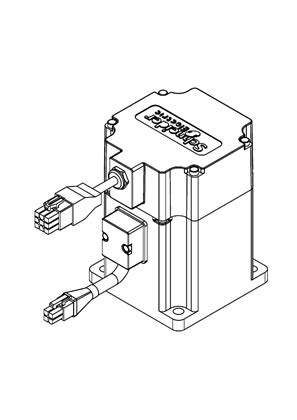 servo motor BCH, 80mm, 400W, no oil seal, w key, leads con - 3D CAD ...