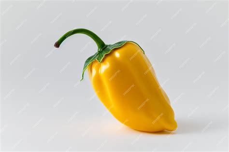 Premium AI Image | Yellow hot chili pepper on white background