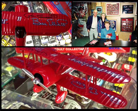 AUTOGRAPHED BILL ELLIOTT BUDWEISER DIECAST AIRPLANE BANK by RACING ...
