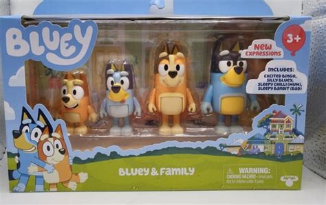 Bluey and Family Figure 4-Pack with New Expressions India | Ubuy