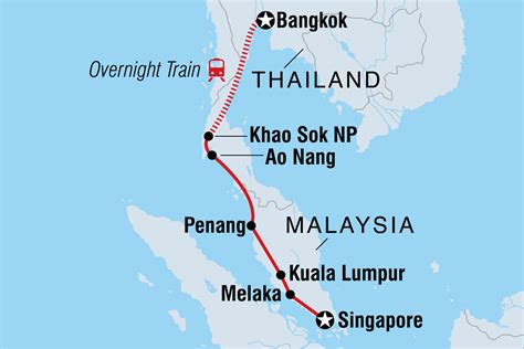 Map Of Bangkok And Singapore
