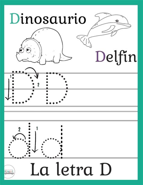 Learn About The Letter D in Spanish With These Free Printable ...