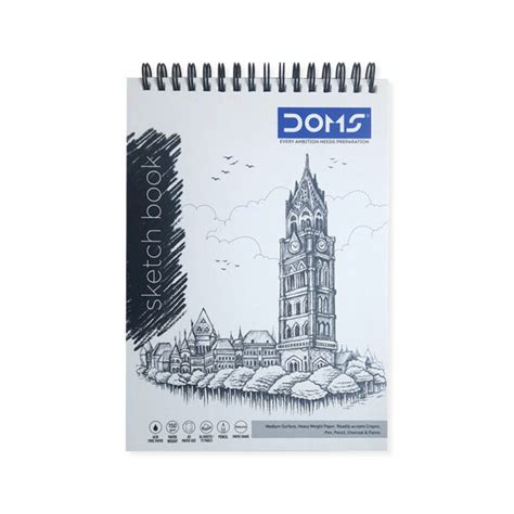 Doms Binding 72 Pages Sketch Book | Plain | 150GSM | A5 size (Pack of 2 ...